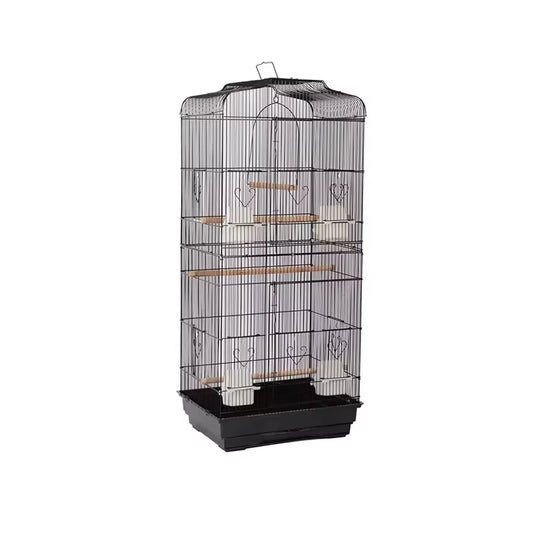Gray Parrot Bird Cage, Extra Large, Luxury Large Peony, Metal Breeding, 1 Pc